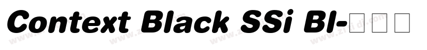 Context Black SSi Bl字体转换